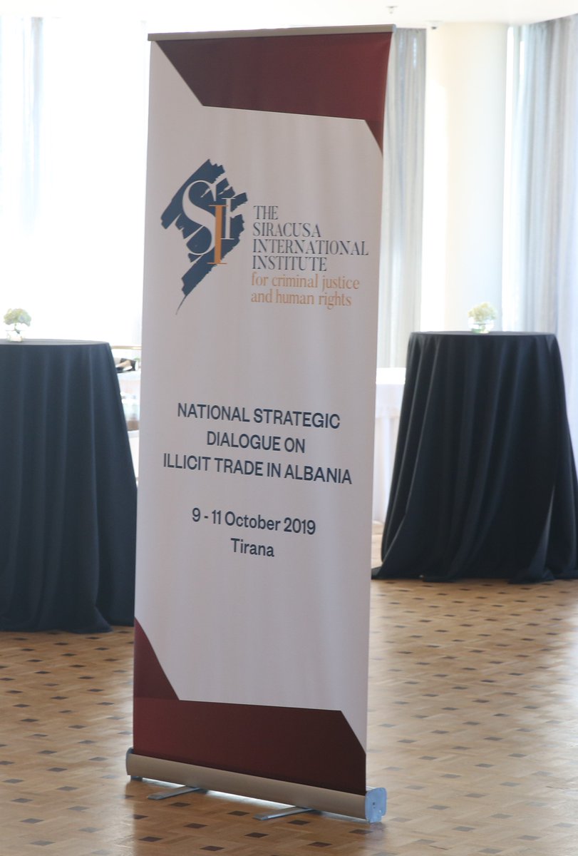 SiracusaInst's tweet photo. The National Strategic Dialogue (NSD) on #IllicitTrade in #Albania started today in #Tirana.  

#SEEIMPACT #SiracusaInstitute #Projects #Research #TechnicalAssistance https://t.co/ihBqUvDG4o