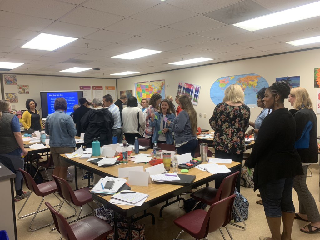 Renee_McKinnon1's tweet photo. #thisAVID @AVID4College professional learning in @UCPS_MonroeNC! Teachers are here from @EastUnionMS_NC @UCEarlyCollege @WingateES_NC @WalterBickettES to build capacity in AVID strategies: Focused Note-Taking & Collaborative Study Groups.๐๐#EmpowerED @AGHoulihan @cvegabennett https://t.co/ek9ZeyCaM8