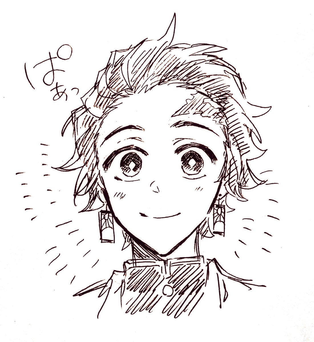 @tk_kt_1011 なるほど!(ついでにたんじろー描いた)
鬼滅は義勇さんか1番好き…、あと童麿としのぶさんが好き〜☺マジで描きやすいのが何より… 
