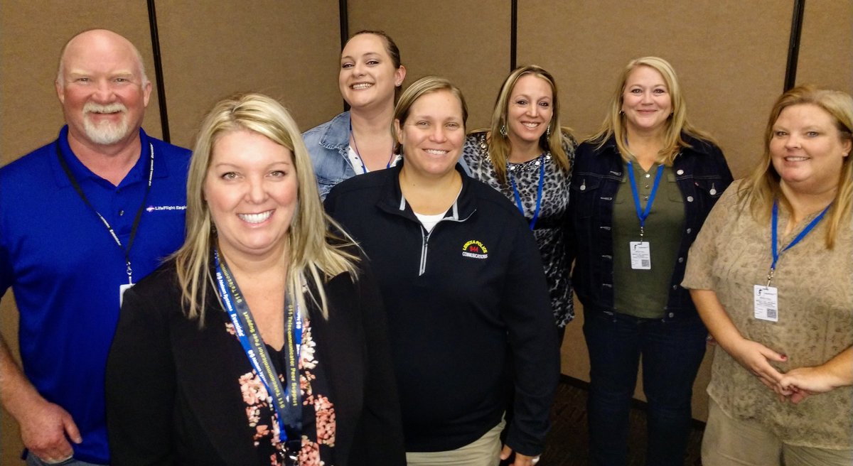 _911TI_'s tweet photo. Meet some of the #leaders on the Roving #PeerSupportTeam at @MARCKCMetro serving #publicsafety agencies in #Missouri & #Kansas. They had brilliant breakout sessions this week at @mpscc911. #MPSCC2019 #MARC #911dispathers #IAM911 #mentalhealth #resilience https://t.co/gCXSA2fQ7q