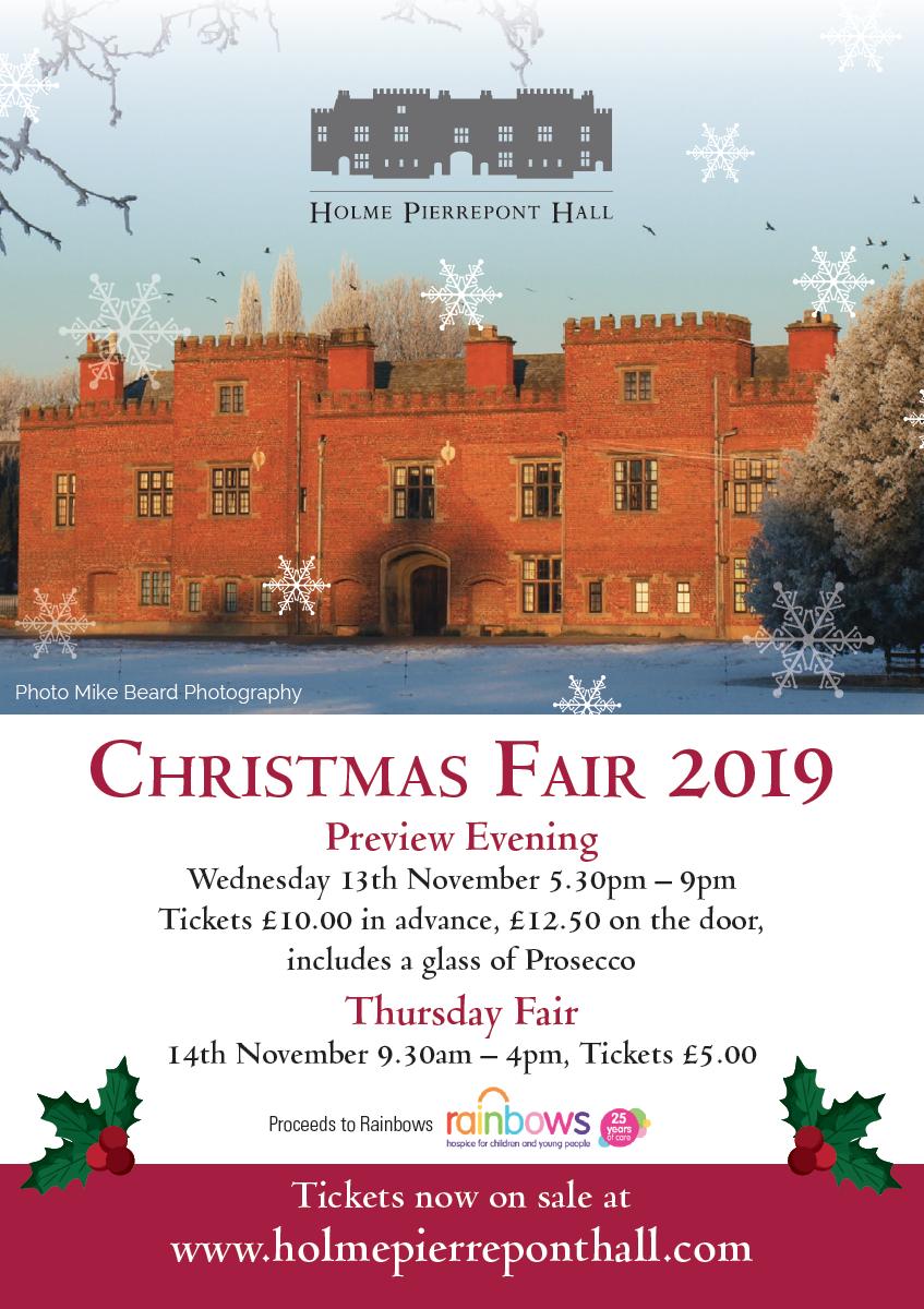 HolmePierrepont's tweet photo. 35 days to go...  Proceeds to @RainbowsHospice Tickets now on sale https://t.co/bzPGD771QO
#giftfair #christmasfair #christmasshopping #westbridgford #ladybay #nottinghamshire https://t.co/EVFN7BMX8y