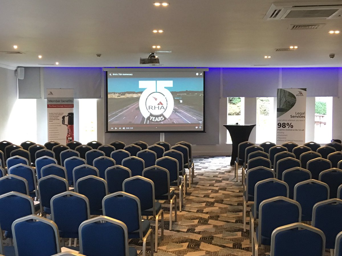 Everything ready for 170 RHA members  at the <a href="/RHANews/">RHA</a> Mids and West Traffic Commissioner Seminar Sponsored by <a href="/DriverMedicals/">D4Drivers- UK's Largest Driver Medicals Provider</a>
