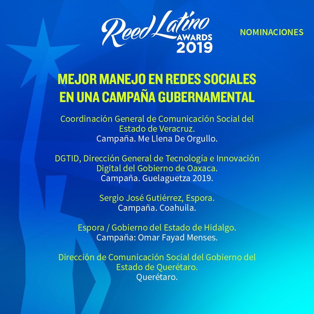SOMEmktg's tweet photo. Muy contentos por estas nominaciones 😃 #ReedLatino2019 https://t.co/HIO3MCFn4S