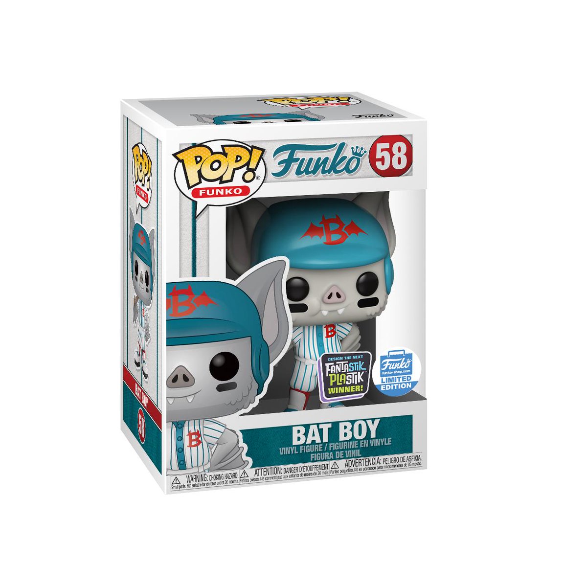 Funko's tweet photo. RT &amp; follow @funko for a chance to WIN a Funko Shop Exclusive 
Bat Boy Pop! https://t.co/qenGujcD3g  
#Funko #Pop #Exclusive #Giveaway #FantastikPlastik #FunkoFamily https://t.co/cfHZj4Mi29