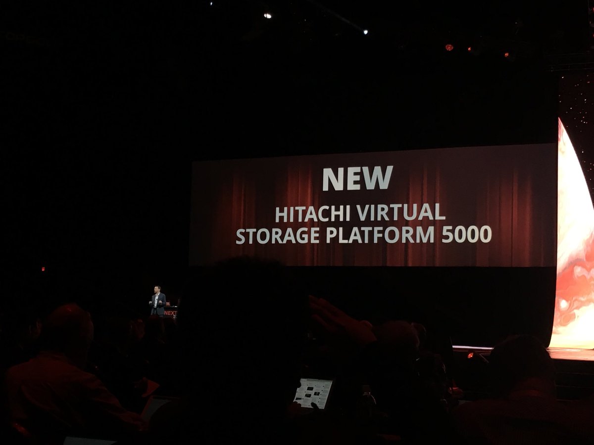 ⁦<a href="/HitachiVantara/">Hitachi Vantara</a>⁩ announces the fastest storage array on the planet! 21M IOPs! 69PB scalability. 8 9’s reliability. #HitachiNEXT ⁦<a href="/esg_global/">Enterprise Strategy Group</a>⁩