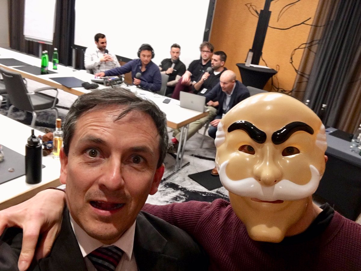 Ferney_Munoz's tweet photo. Three podcasts going at the same time at #WLPC in Prague
@cleartosend 
@WiFiNinjas 
@WirelessBanter 

With special incognito guest. I wonder who this is? https://t.co/NoIGaBpeiL