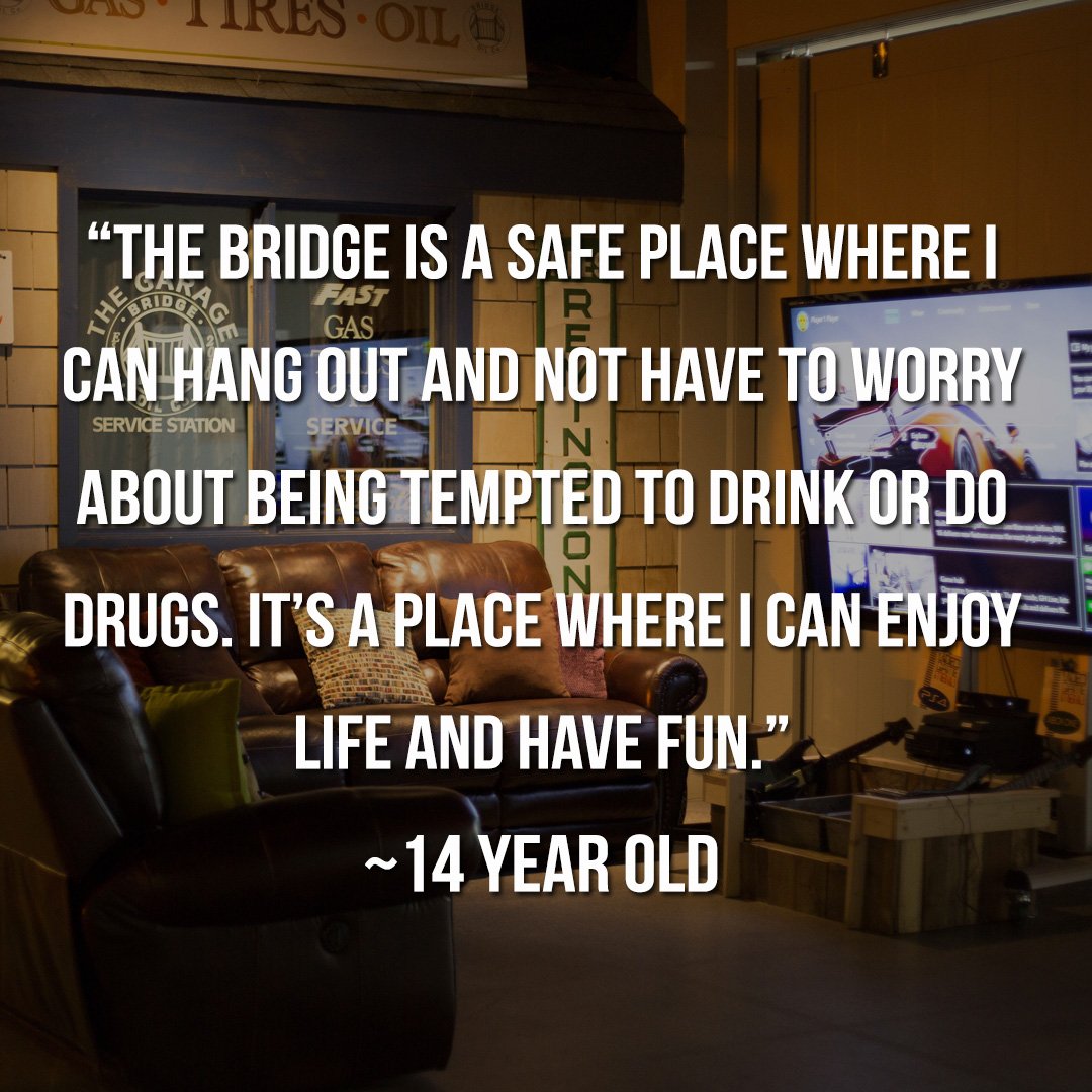 TheBridgeTC's tweet photo. Here is another example of how we impact students by offering a safe environment to find hope, purpose and direction. #DriveOutBullying #TheBridge #TeenCenter #StudentLife https://t.co/KF6J8CVke7
