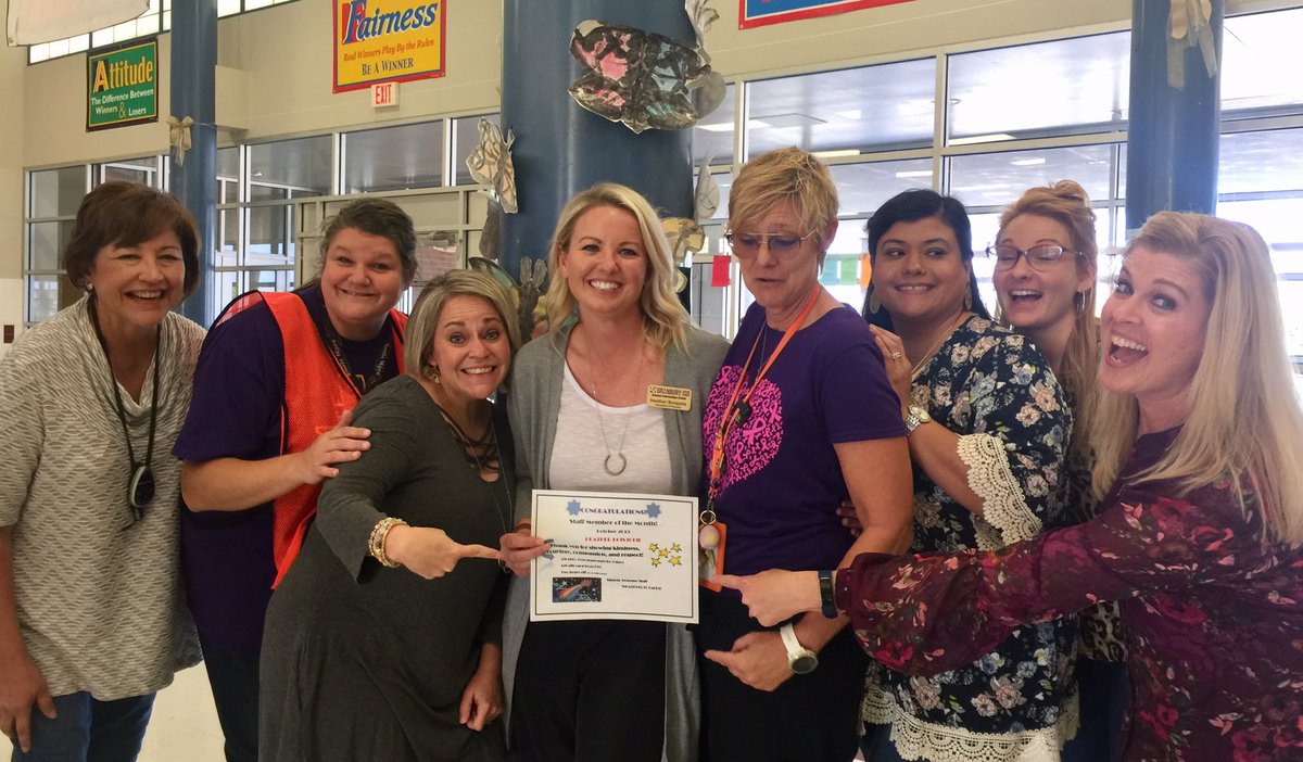 Big congrats to our staff member of the month, Mrs. Boisjolie! She is an amazing Assistant Principal! 💜🏴‍☠️ #PiratePride