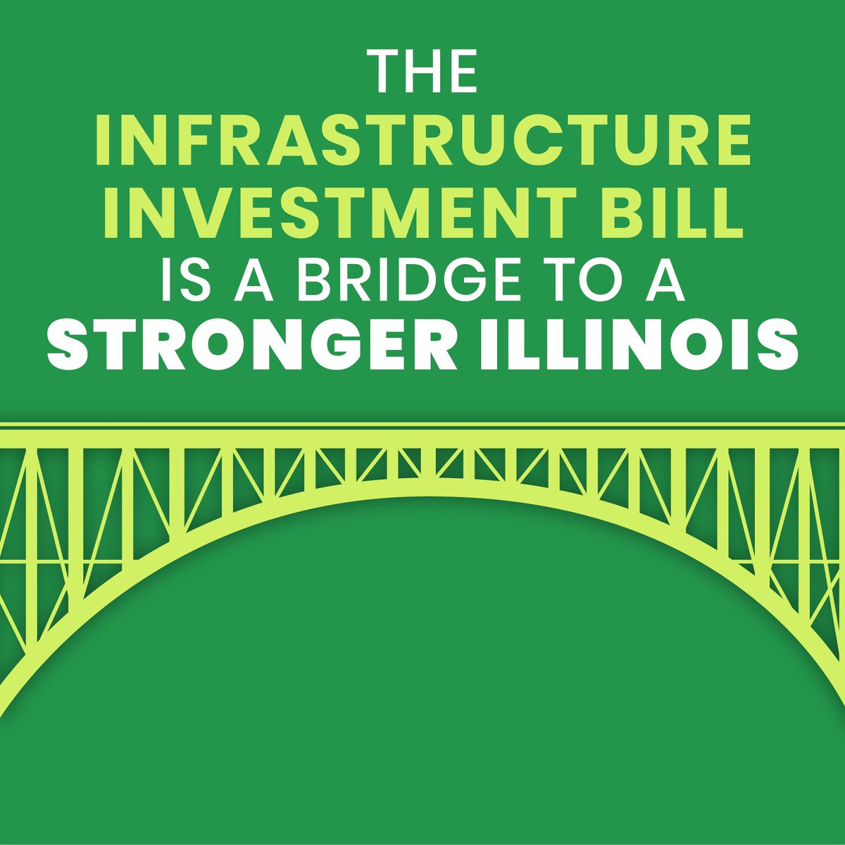 Our bipartisan Infrastructure Investment Bill builds a bridge to a brighter future for Illinois through the creation of 500,000 good-paying jobs. #RebuildIL