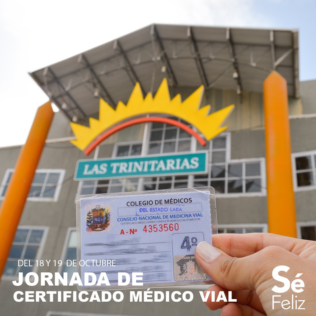 ccltrinitarias's tweet photo. Pensando en tu comodidad #CCLTrinitarias trae para todos nuestros visitantes una jornada de Certificado médico vial.
Te esperamos este 18 y 19 de octubre a partir de las 10 AM. Para más información chequea nuestra cuenta de instagram @ccltrinitarias https://t.co/FCFoGhJekM