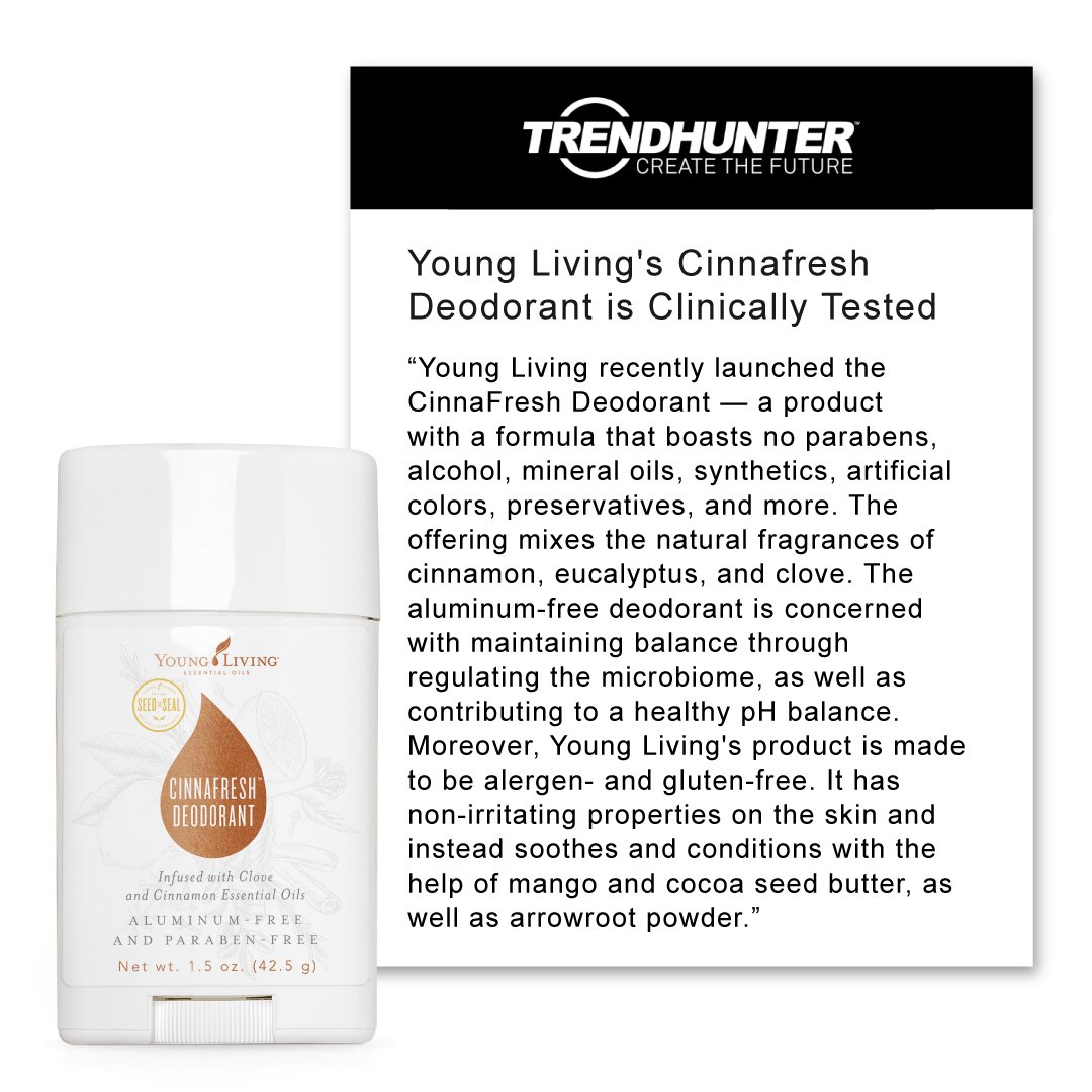 hørbar Dalset svinge Young Living Essential Oils on Twitter: "@Trendhunter can't get enough of  our CinnaFresh Deodorant—and neither can we! ❤️ Read the article here:  https://t.co/0wZBq2rJXJ #yleo https://t.co/OjCtfygQTm" / Twitter