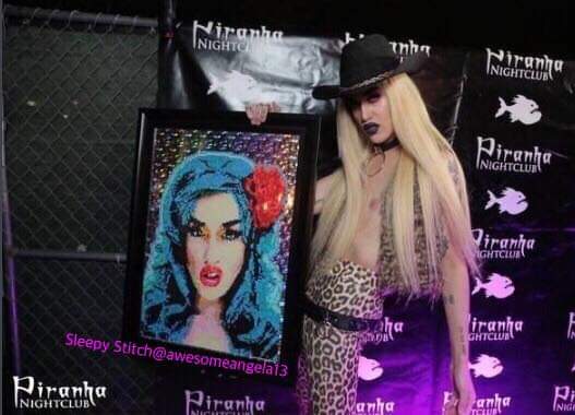 Snaps4Zombies's tweet image. My friend @awesomeangela13  made some pretty amazing art for her favorite artists and has all types of fun stuff to purchase. I'm just gonna share these. Check her out! #sleepystitchshop #perlerart #dragqueen #fanart