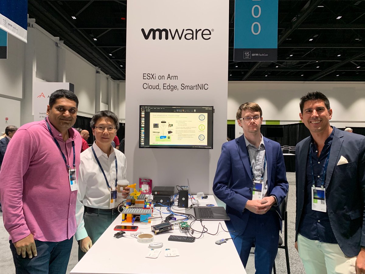 bhumikp's tweet image. Great participation by ⁦@VMware⁩ at #ArmTechCon showcasing #ESXionArm use cases ⁦@kitcolbert⁩ ⁦@WhatAintInside⁩