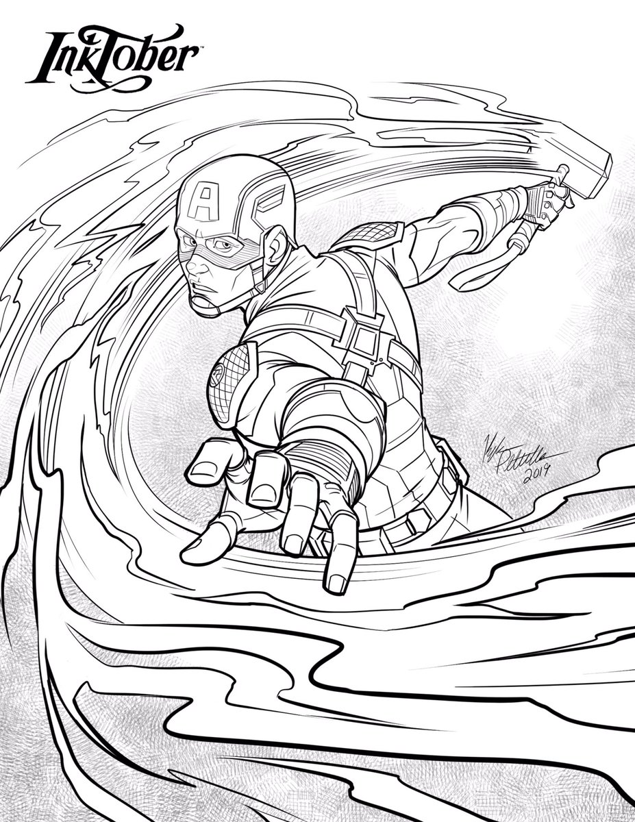 kyleP_Art's tweet photo. Inktober day 9: “Swing.” I can tell ya this, no way Cap is gonna miss 😁 I keep envisioning how amazing this would look in color, so when I get some time I’ll have to do just that 🎨 #inktober #inktober2019 #captainamerica #cap #avengersendgame #mjiolnir #marvel #fanart #ink https://t.co/90tkUzxpiV