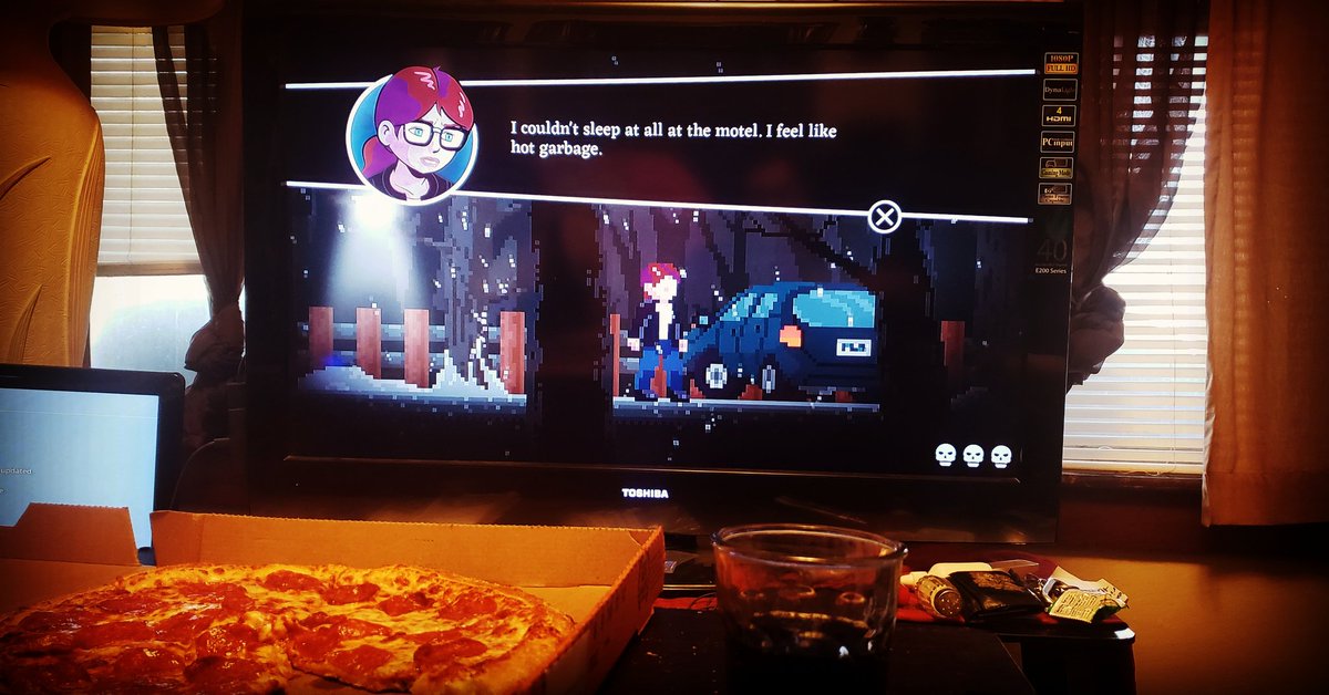 EHPodcasts's tweet photo. Checking out the new @BenjaminRivers game #WorseThanDeath with Pizza!
#Horror #VideoGames #pixelhorror #Ehpodcasts #EverythingHorror #benjaminrivers https://t.co/CdllDlTKgu