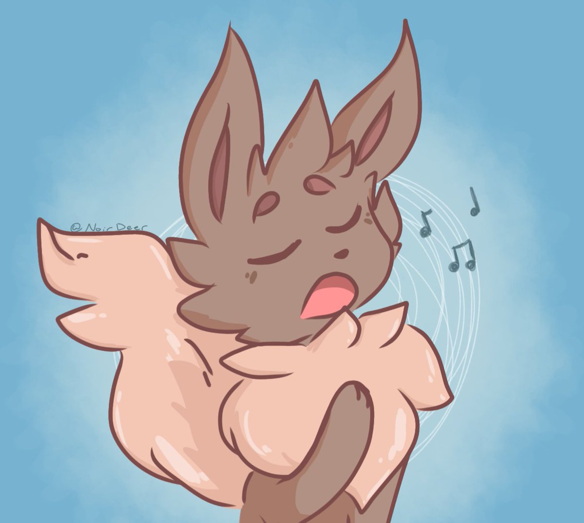 NoirDeer's tweet image. What song is Macchi singing?
#eevee #eeveeoc #NoirDeerOc #pokemon #pokemonoc #digitalart #myart #myartwork