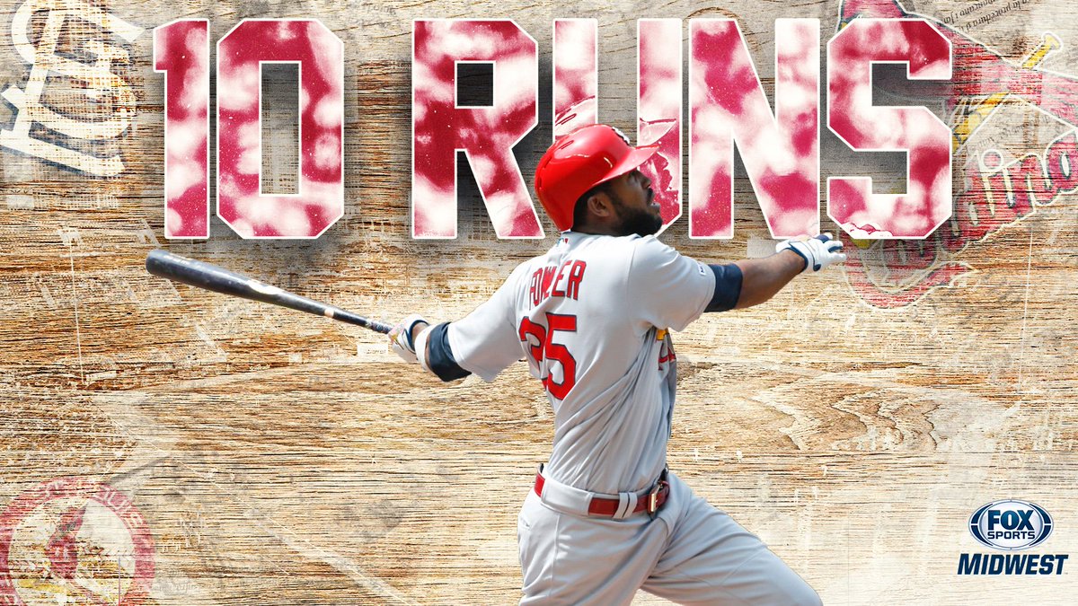 FanDuelSN_MW's tweet photo. #STLCards put up a 10-spot in the first inning! That's an MLB postseason record for runs in the first. #TimeToFly https://t.co/Cn03uFMRGY