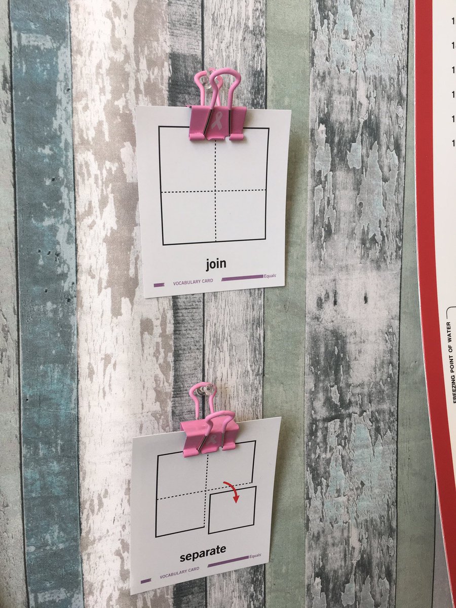 MrsCBotsis's tweet photo. Incase you are looking for ideas... this is how I display my word cards on my bulletin board for #EqualsMath I use a binder clip and hang it off of a push pin!!! It’s easy to grab and I don’t ruin the cards! @AbleNetInc #EngageD64 #SpEd https://t.co/sEytKXlfaJ