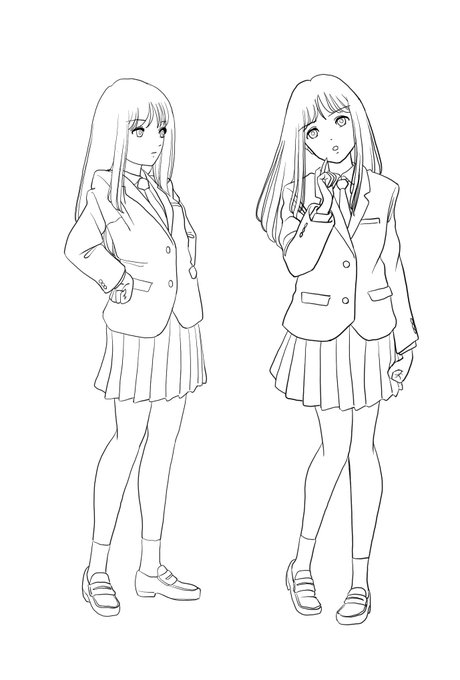 設定資料風の絵、2。
まだ線画だが。
この前のと同じ制服を着せるつもりだが、こちらのほうがスカートの丈短い。

#イラスト #女の子 #制服 #女子高生 #線画 