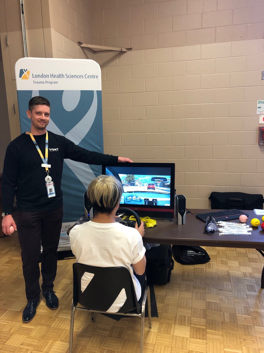 LHSCCanada's tweet image. Our #LHSCTraumaProgram is out at #Saugeen-Maitland at 
@westernU
 participating in their #WellnessCarnival with the impaired driving simulator discussing the risks and dangers of alcohol and cannabis impaired driving #KnowWhatImpairedMeans