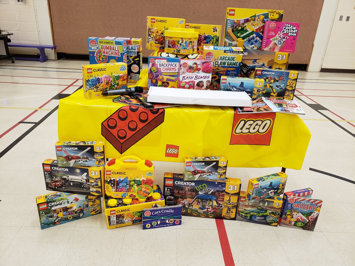 What a great kickoff assembly today for our annual Laura Secord chocolate bar fundraiser!  Check out these amazing prizes!  Every box of chocolate sold earns a chance at one of these prizes, and top seller prizes include a Laser Quest birthday party and a family movie night out!