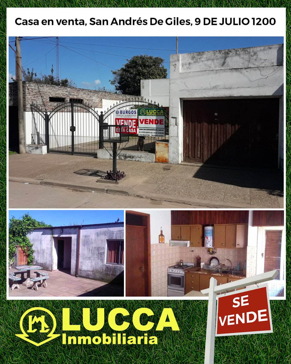 luccaInmo's tweet image. Inmueble con buena ubicación, servicios completos y amplio metraje edificado. 3 dormitorios, 2 baños (1 en suite), living, cocina-comedor, garaje, parrilla cerrada, galpón.

luccainmobiliaria.com.ar/detalle/venta/…