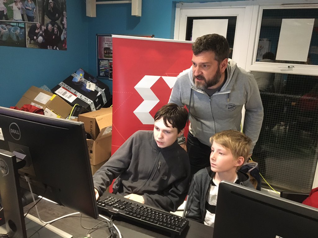 MidlothSciFest's tweet photo. a busy night “Coding Music” using Sonic Pi, with @Y2KProject. Huge thank to Andy, Gareth and Adam from @XilinxInc.  
Some serious coding talent in the room. https://t.co/68ipxYcWqH