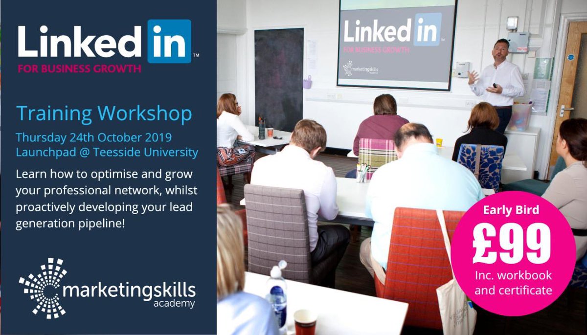 There's still places available for my 'LinkedIn for Business Growth' training workshop - book your space at the reduced early bird price of just £99! Book now: bit.ly/2MoQrsG #LinkedInTraining #businessgrowth #PersonalBranding