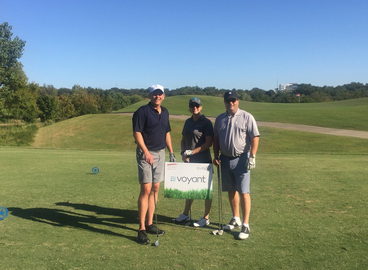 VoyantComm's tweet photo. A big THANK YOU to the #Cologix and #Intelisys teams for hosting this year’s golf tournament at the Cowboys Golf Club in Big “D”! We had a fabulous time golfing and networking with new friends and our partners at #Intellys,  #Mejeticks, #NextLink, ##RealCom and #TRCA - what fun! https://t.co/Z5Md3DQWyk