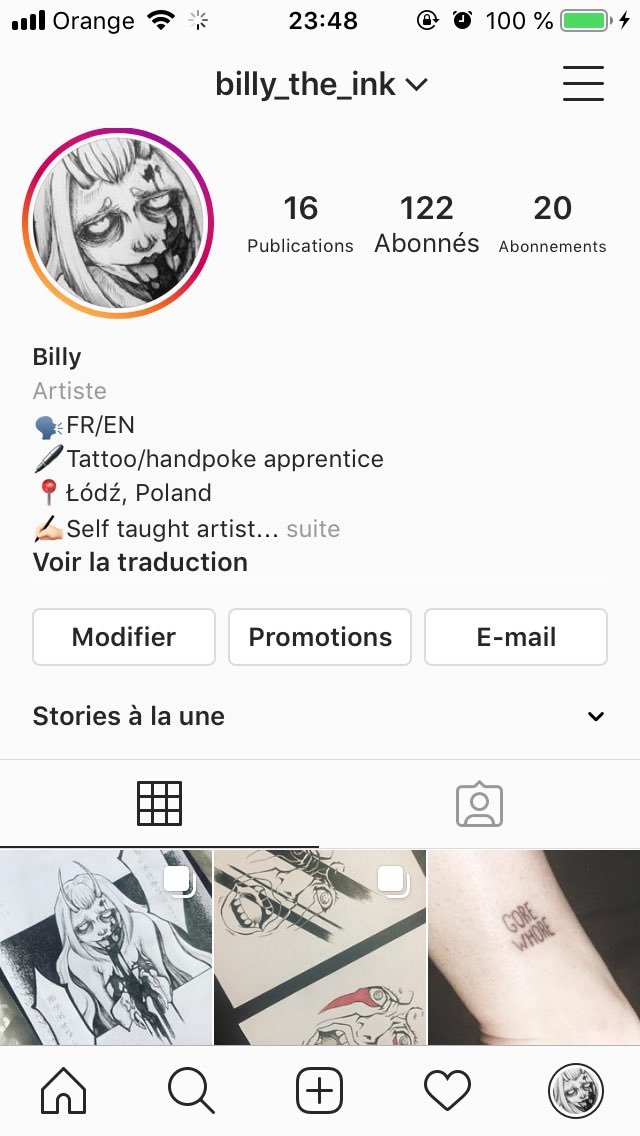 J’en profite pour rappeler que j’ai un Instagram pour mes dessins et mes tatouages ! Je suis assez active en ce moment (surtout niveau story)(par contre jposte la nuit vu que jsuis décalée) alors hésitez pas à me dire ce que vous pensez de mon travail 