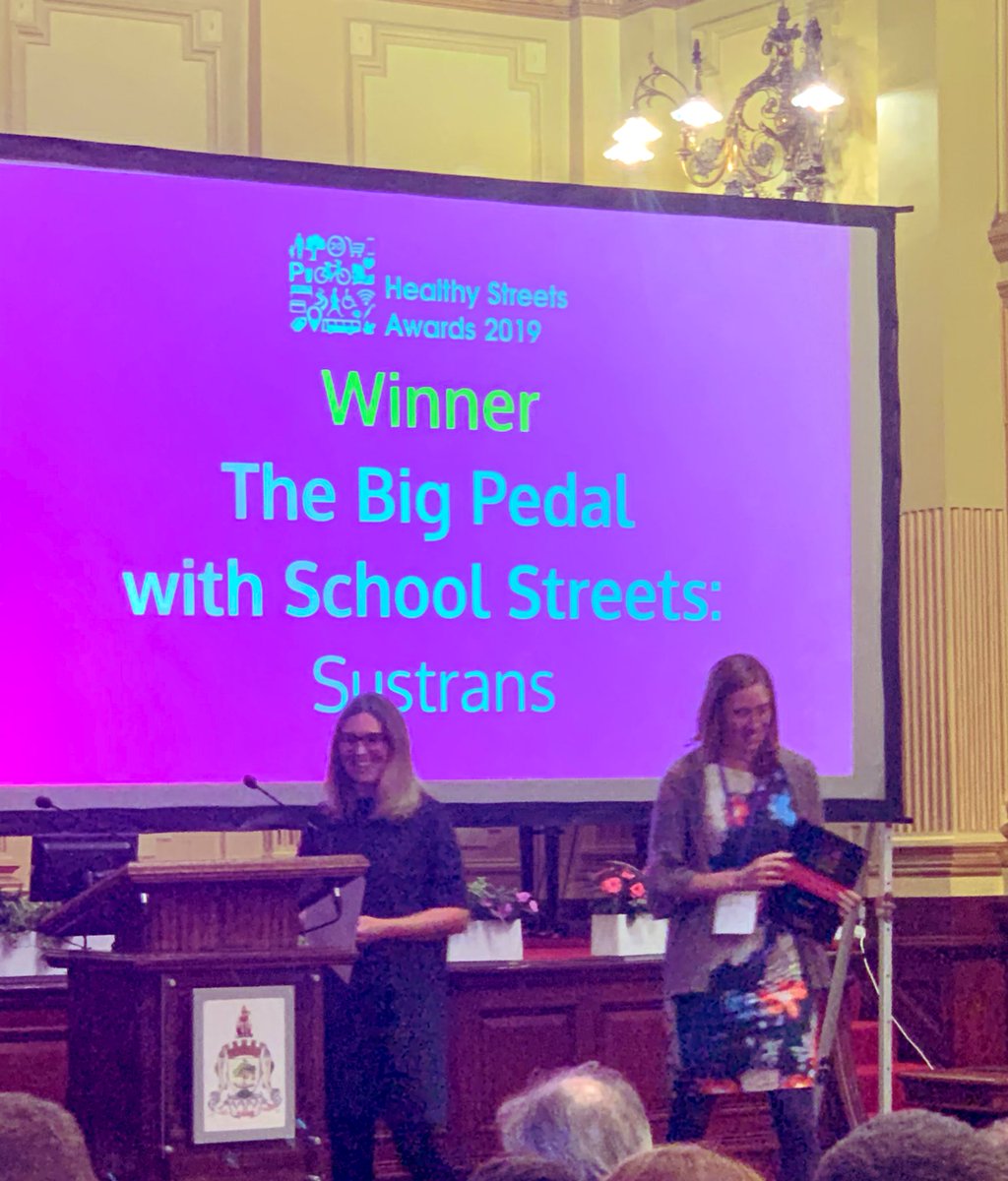 YES #teamsustrans🥇👏! Winner of the best #behaviourchange initiative at the international #healthystreets summit. Encouraging 1000’s of children, teachers and parents to walk, cycle and scoot to school each year #bigpedal <a href="/sustrans/">Sustrans</a> <a href="/SustransLondon/">Sustrans in London</a>