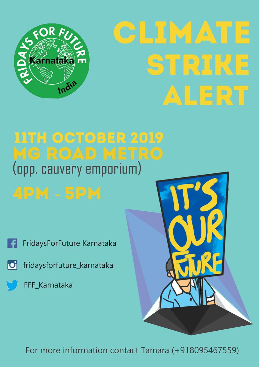 FFF_Karnataka's tweet photo. WE STRIKE TILL THERE IS CLIMATE ACTION! Take it to the streets while being #unitedbehindscience. JOIN US THIS FRIDAY. FIND A STRIKE NEAR YOU!
@FFF_Karnataka @FFFIndia @Fridays4future #ClimateStrikeIndia https://t.co/AqMPBCV4hc