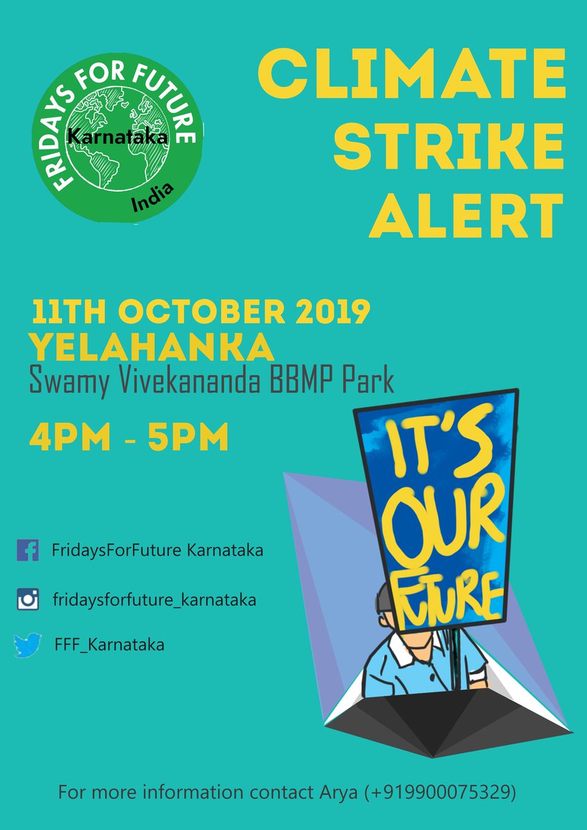 FFF_Karnataka's tweet photo. WE STRIKE TILL THERE IS CLIMATE ACTION! Take it to the streets while being #unitedbehindscience. JOIN US THIS FRIDAY. FIND A STRIKE NEAR YOU!
@FFF_Karnataka @FFFIndia @Fridays4future #ClimateStrikeIndia https://t.co/AqMPBCV4hc