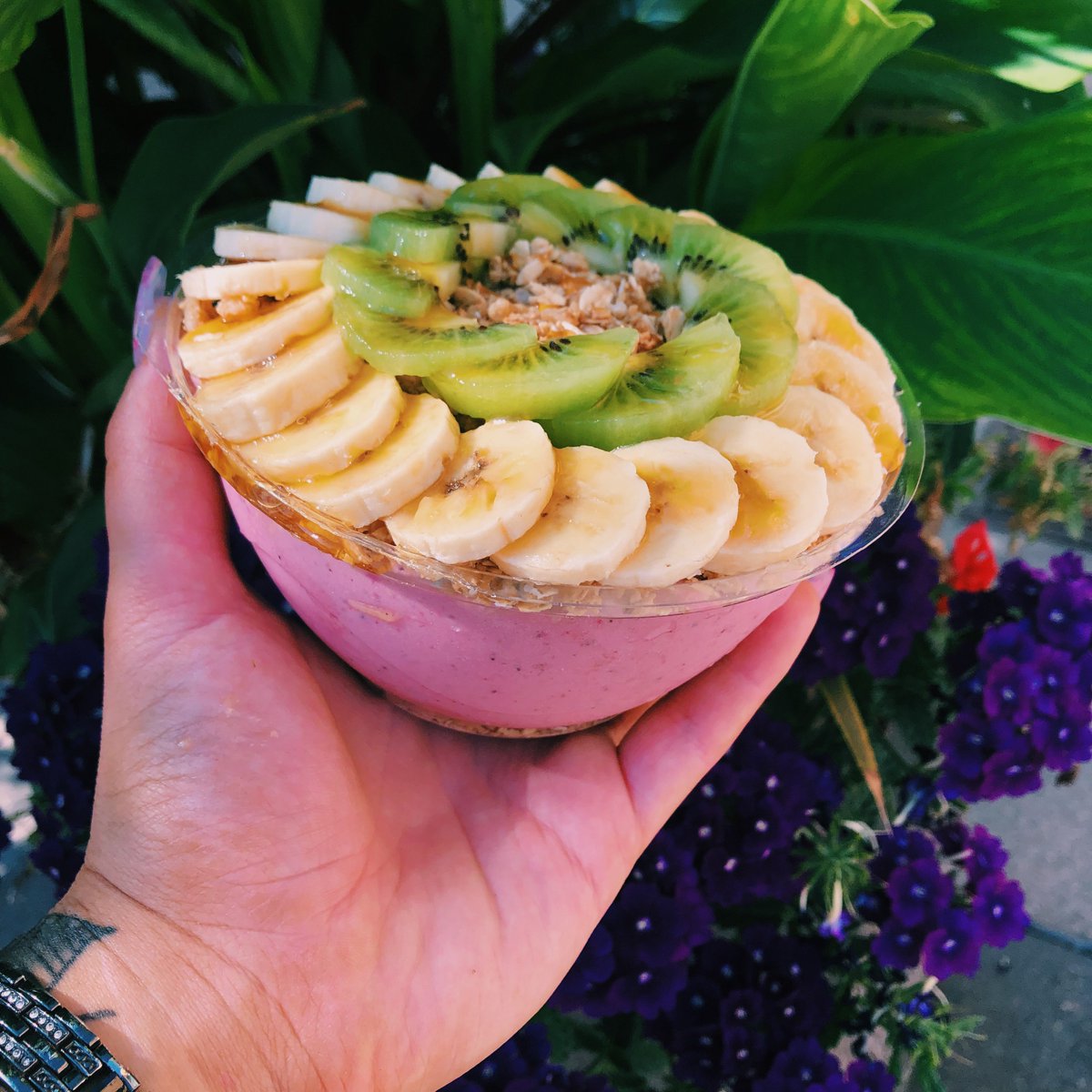 thebowlandberry's tweet photo. Pretty pastels 💗💚💜💛 #BowlandBerry #OriginalBerryBowl #SmoothieBowl #PBCrunch #AllNaturalIngredients #LocalProduce #DairyFree #PDXeats #PDXAcai #ClackamasPromenade #GlutenFree #LocalOregonHoney https://t.co/1BtUt1OJQk