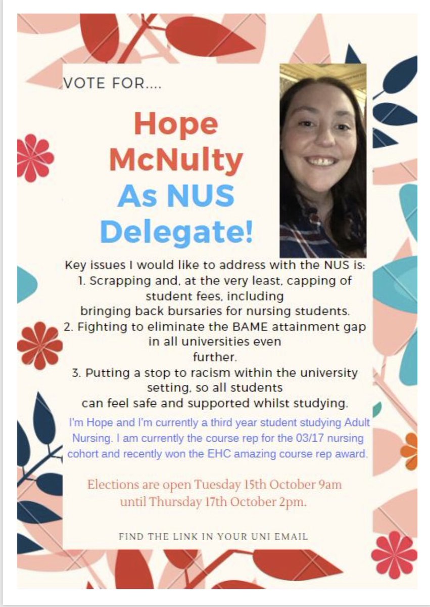 Hope_Mc's tweet photo. Decided to have a crack at this, what dya think? #NUSdelegate #votesplease #liverpooljohnmoores @LJMUEHC @LJMUNursing @LJMUEMEDSOC @LjmuMentors https://t.co/1SXriIrGBs