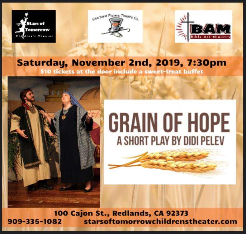 StarsOTomorrow's tweet photo. Grain of Hope is coming November 2nd!

https://t.co/ePeF3MvzrW

#Redlands #acting https://t.co/s5ghAEyScD