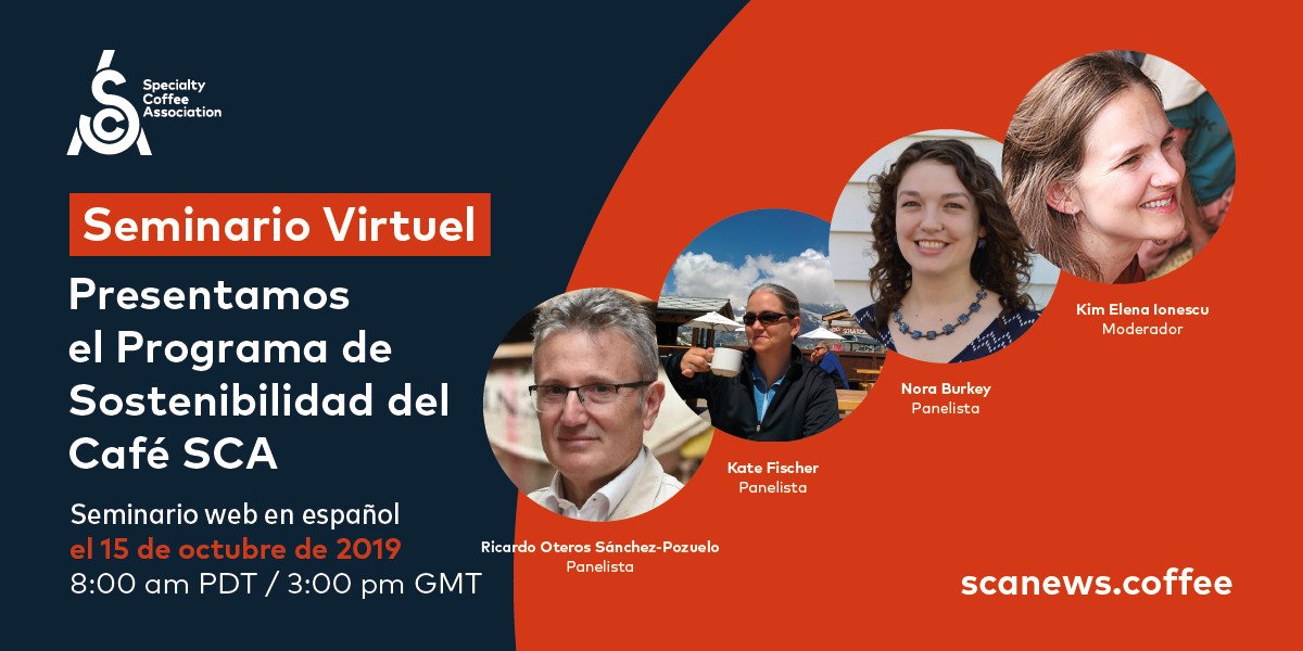 SpecialtyCoffee's tweet photo. Presentamos el Programa de Educación en Sostenibilidad del Café de la SCA, presentado por los creadores del programa Nora Burkey, Kate Fischer, Ricardo Oteros y moderado por Kim Elena Ionescu. Aprende más: https://t.co/eC8pYViN1L #SCAEducation #SCASustainability #makecoffeebetter https://t.co/VF7A377Jht