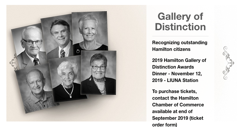 2019 Hamilton Gallery of Distinction Inductees will be honored on November 12, 2019 <a href="/LIUNAStation/">LIUNA Station</a>. For ticket info: bit.ly/2Mn2wi4. <a href="/TheSpec/">Hamilton Spectator</a> announce inductees 
bit.ly/2AVIMwz. #HamOnt #Awards