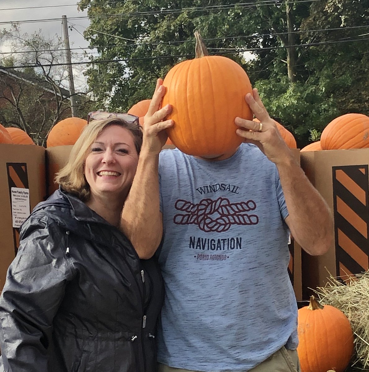 Frank and Katherine had a blast this past weekend celebrating the spooky season at the <a href="/CBNGuelph/">ColdwellBankerGuelph</a> parking lot pumpkin patch. 🎃 They even found a Frank-o'-lantern amongst the bunch! #726RealEstate #CBNGuelph #PumpkinPatch