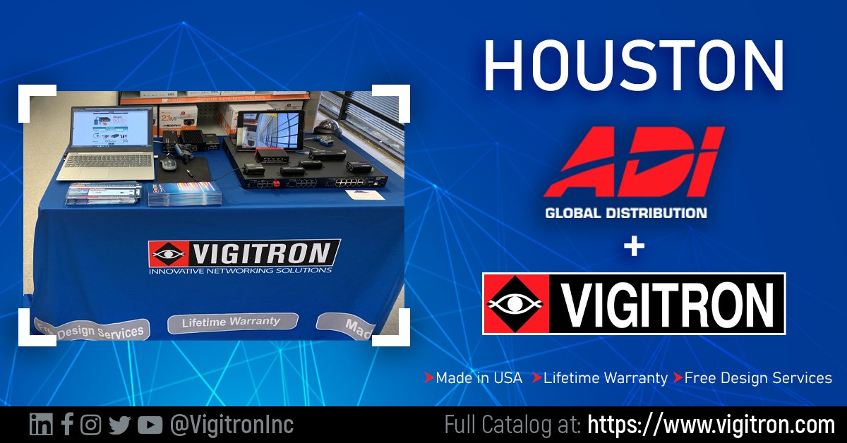 VigitronInc's tweet image. Thank you ADI Global for hosting us at Counter Day in Houston! We demonstrated how our products could be used to protect valued infrastructure investments and the networking solution benefits behind it. #transmissionsolutions

🔜Next: 10/10/19, 9am-2pm at ADI South Plainfield, NJ