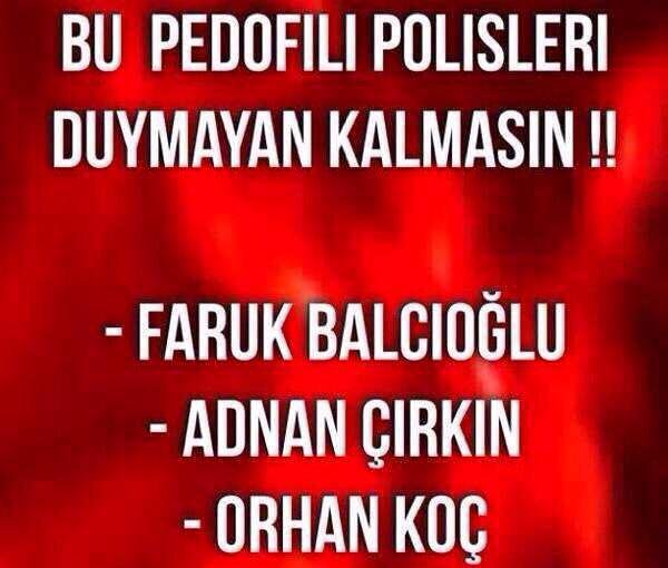 DembhrDmr's tweet photo. Diyarbakır'da 3,5 ile 7 yaş arası 3 kardeşe 2 yıl boyunca tecavüz eden polisler; 
faruk balcıoğlu, adnan çirkin, orhan koç serbest !
bu memlekette, halka karşı işlediği suçlar nedeniyle cezalandırılan bir polis hatırlıyor musunuz?

Aramızda dolaşıyorlar !

#SapıkPolislerNerede https://t.co/9l2pSswEGN