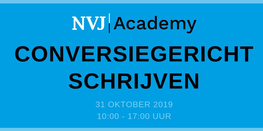 nvjacademy's tweet photo. Cursus voor tekstschrijvers en journalisten die hun online lezers niet alleen willen informeren, maar ook willen activeren en aanzetten tot gewenst gedrag. Op 31/10 leert 
@geertpoort   je wat termen als #aida #usp #cta en #cialdini betekenen! https://t.co/TkMBZis6JQ https://t.co/eQl4sFDGvS