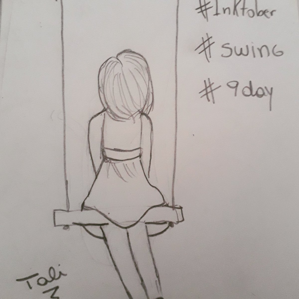 tali_nk's tweet image. #inktober 
#swing
#9day