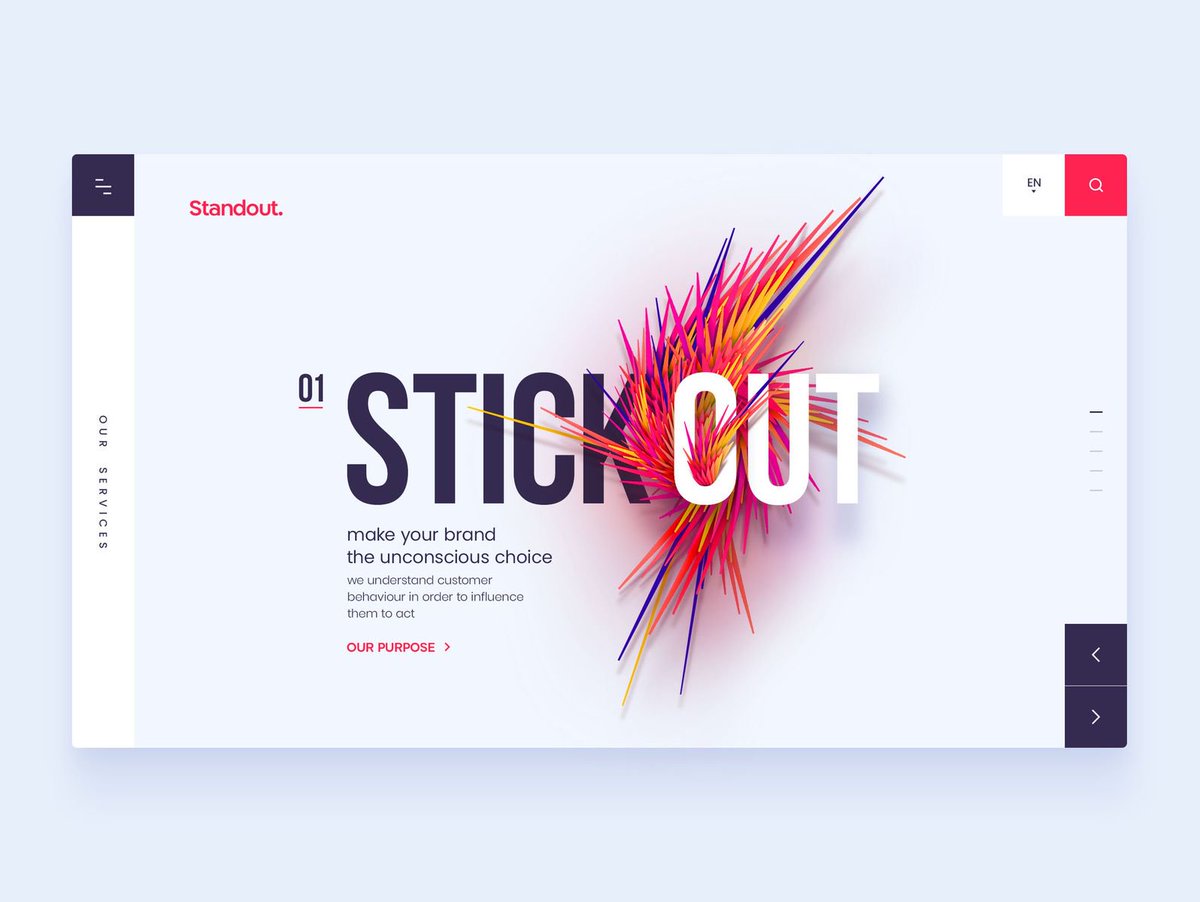 Standout Homepage by Ronen Cohen bit.ly/2OCkakq

#dribbble #dribbblers #design #branding #webdesign