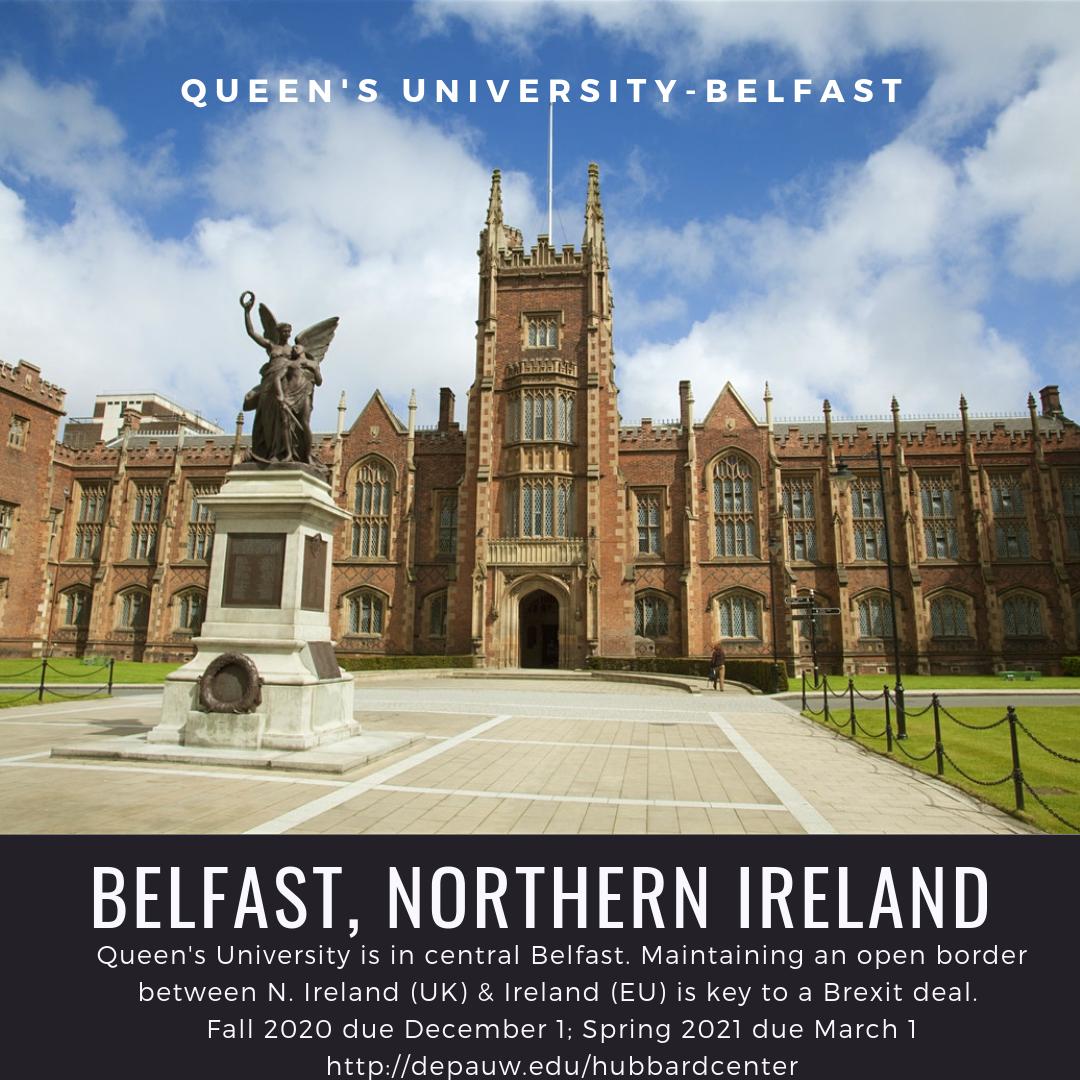 hubbardcenter's tweet photo. It's baaaack! The Hubbard center program of the week! Start an application for @QUBelfast for fall 2020! All majors are welcome to apply to this comprehensive university! https://t.co/I2viGFWpUQ