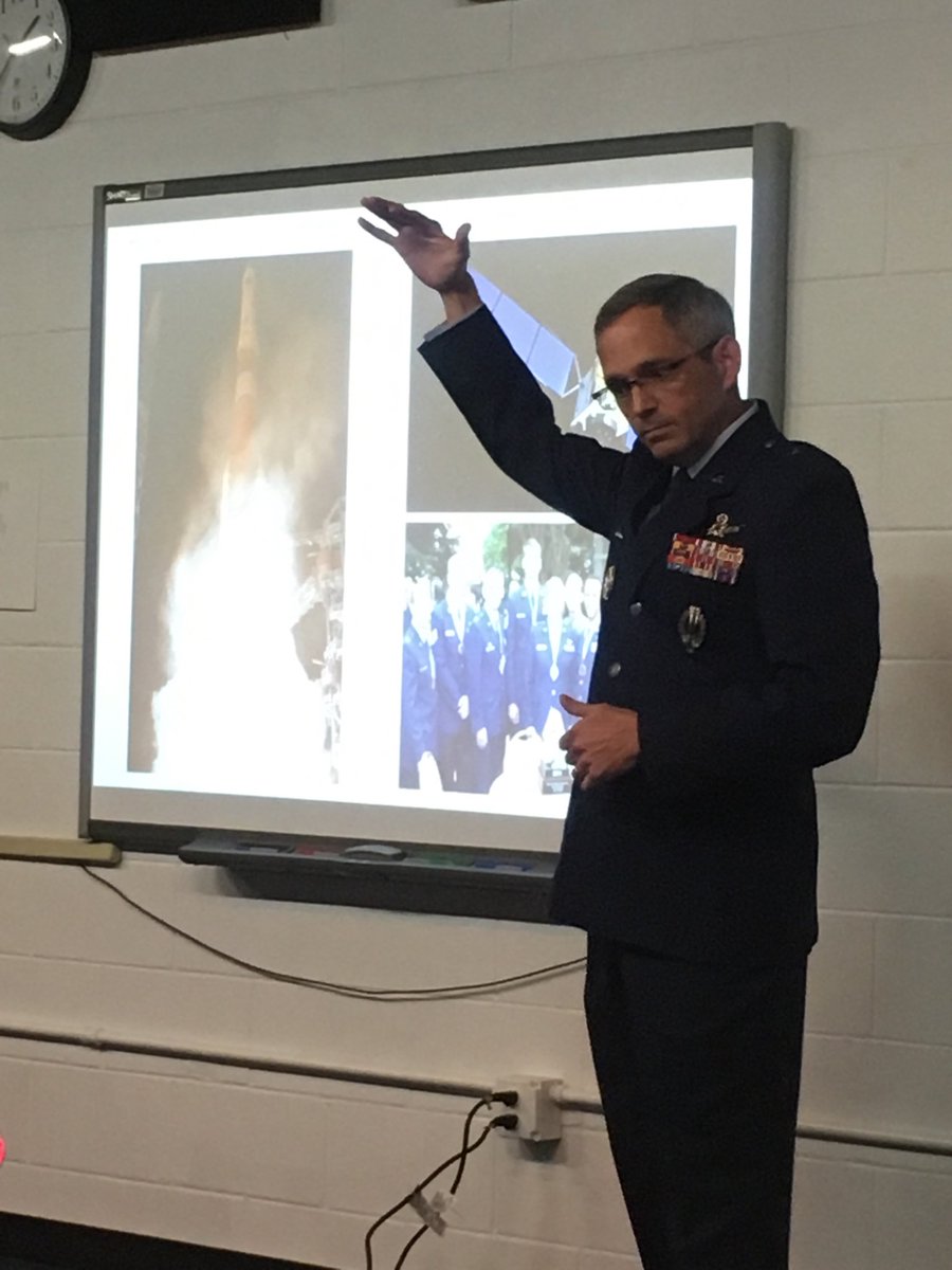 VaughanStemLab's tweet photo. The impressive Brigadier General Feltman! #CCSDGoForSpace #PBLSpaceIA https://t.co/blZcLQE0sK