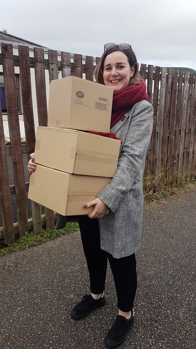 ElisaHACP's tweet photo. More sanitary provisions for our 17 communities! Just 3 of the 25+ boxes being held here. Looking forward to distributing these to combat #periodpoverty in the highlands! #highlandaspiringcommunities #ESIF #HTSI @CFINEAberdeen @InvernessCE https://t.co/b5lJKlM9X2