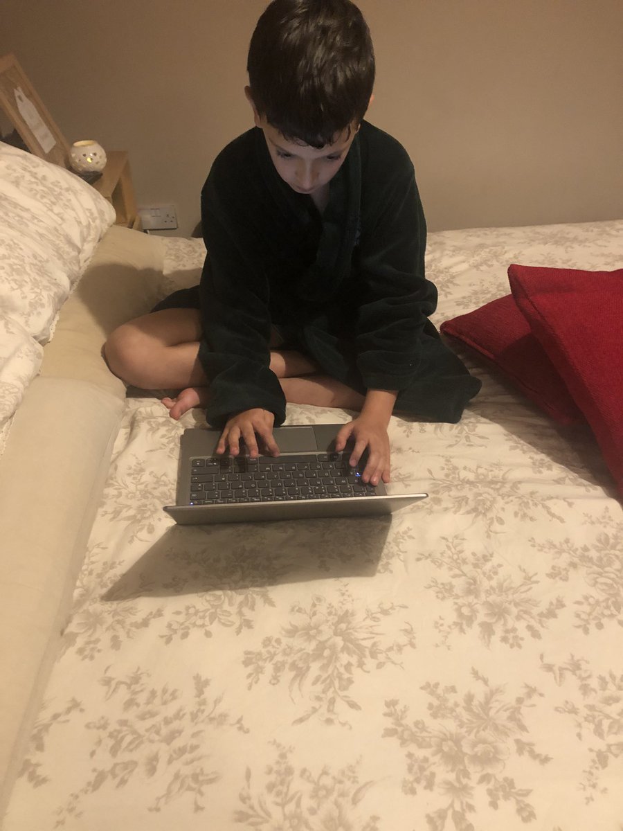 jacw88's tweet photo. Math homework finished for tonight 👏🏼 he then surprised me by asking if he could use the laptop to write a story 🤯💻🖨 @IddirS #bashon https://t.co/aD61RsSQA5