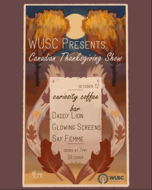 We're in town this Saturday at Curiosity Coffee for a <a href="/WUSCFM/">WUSC-FM Columbia</a> Canadian Thanksgiving Show!