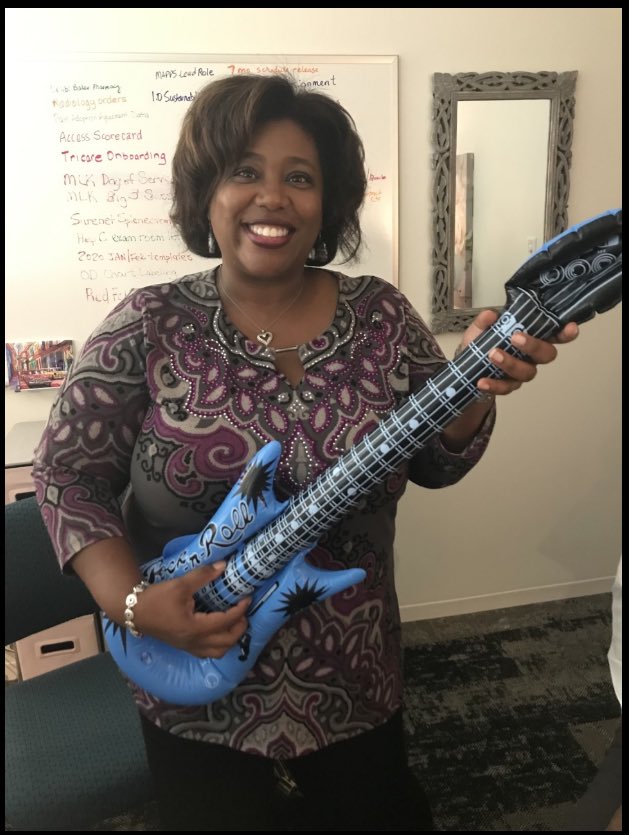 GAInnovates's tweet photo. Congrats to Dr. Oliver for getting the latest Primary Care Rock Star Award!  Want to learn more about this and other innovations happening at TSPMG?  Stop by our table at the Town Hall tomorrow! https://t.co/GWr9YRVSiE